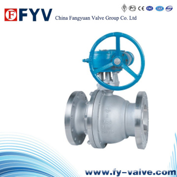 API Worm Gear Flanged Floating Ball Valve